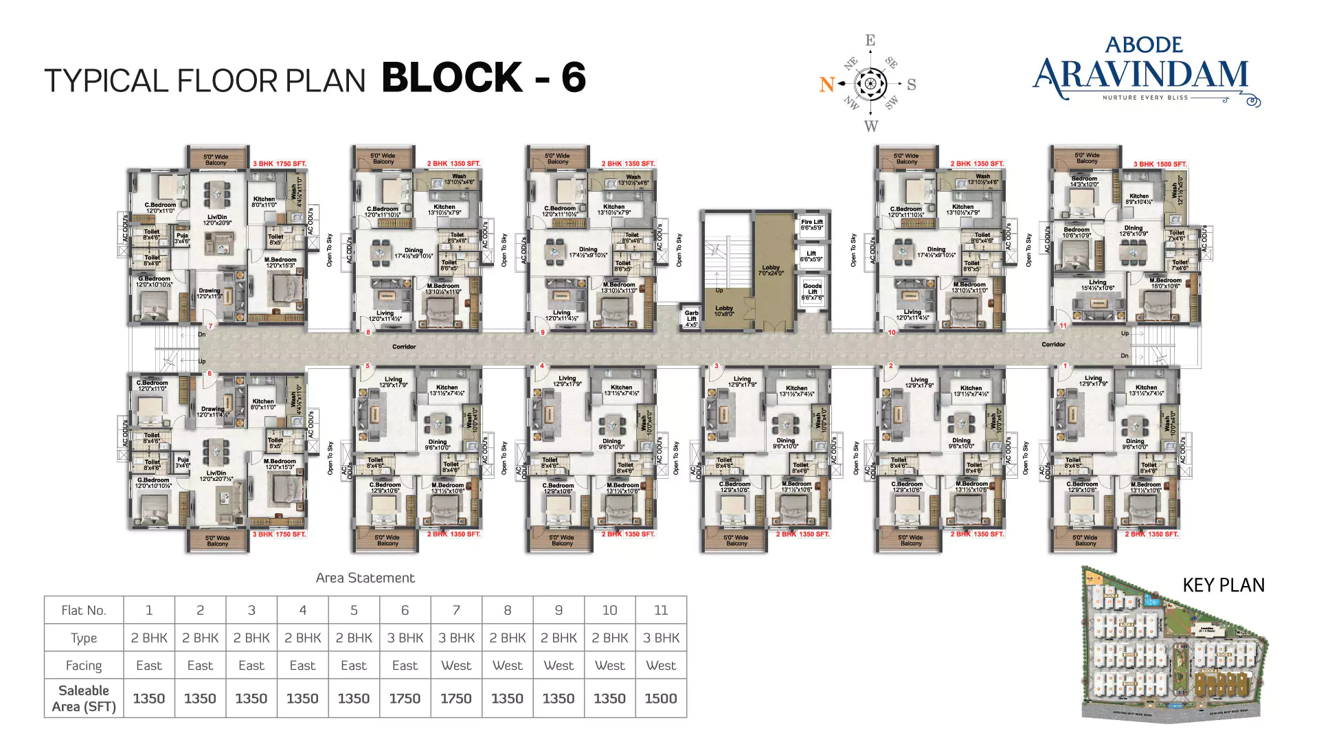Abode Aravindam Floor Plan Block 6